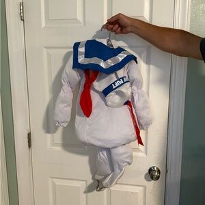 Kids Stay Puft Marshmallow Costume - White and Blue